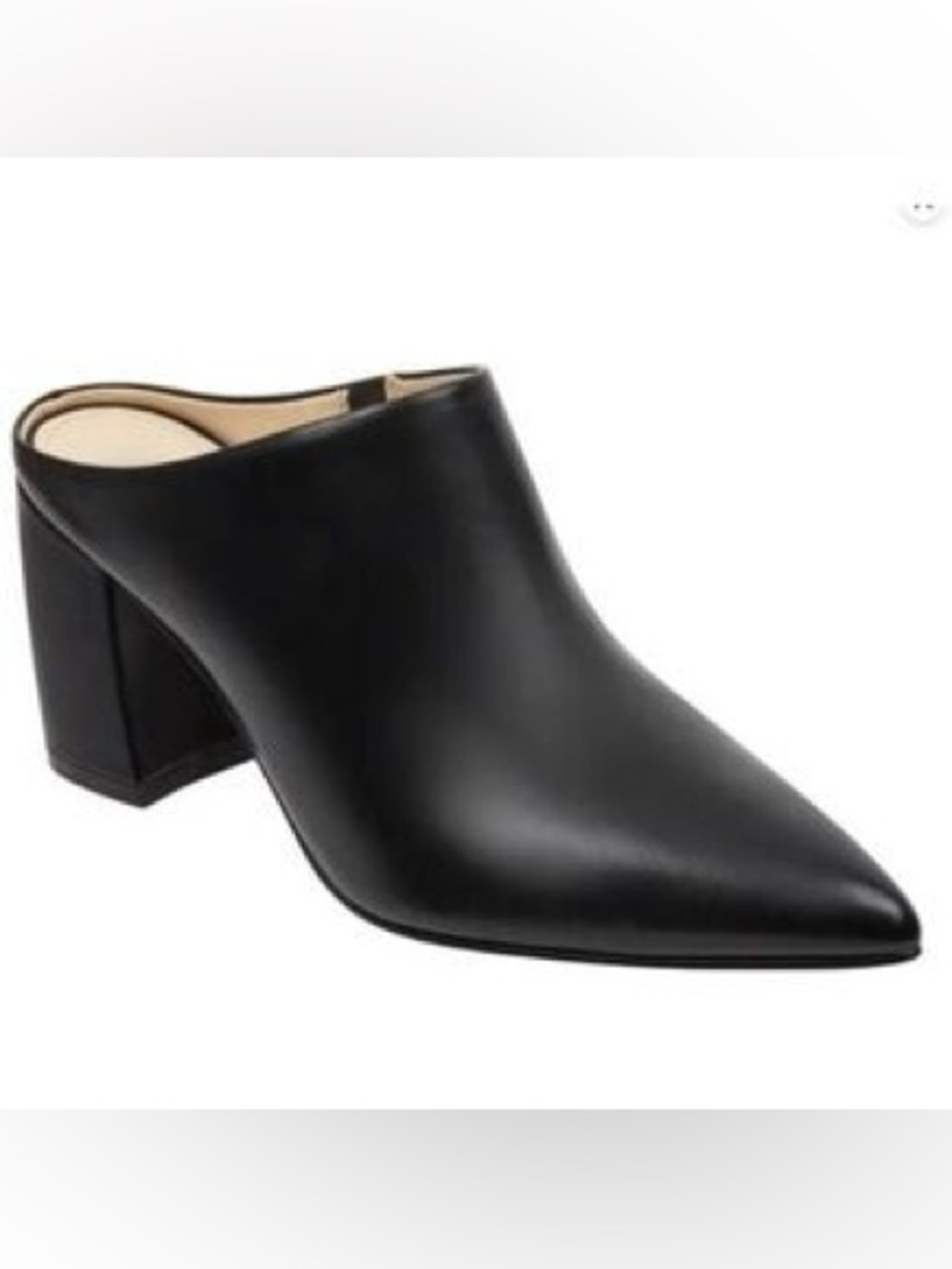 🖤 Marc Fisher Classic Black Pointed Mule with Block Heel | 8.5W